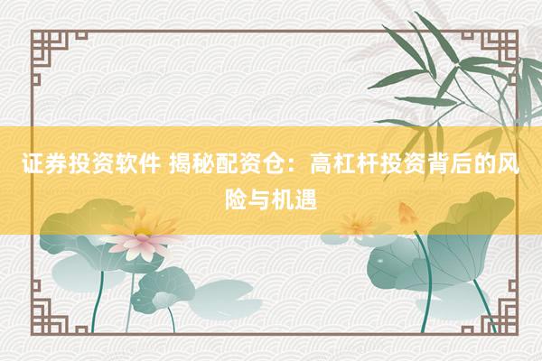 证券投资软件 揭秘配资仓：高杠杆投资背后的风险与机遇